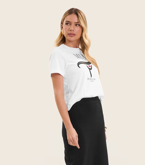 T- Shirt Feminina Manga Curta Endless Branco