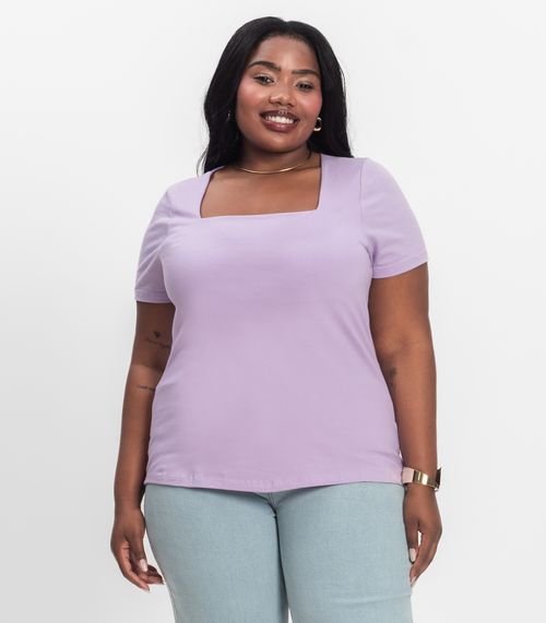 Blusa Feminina Plus Size Secret Glam Roxo