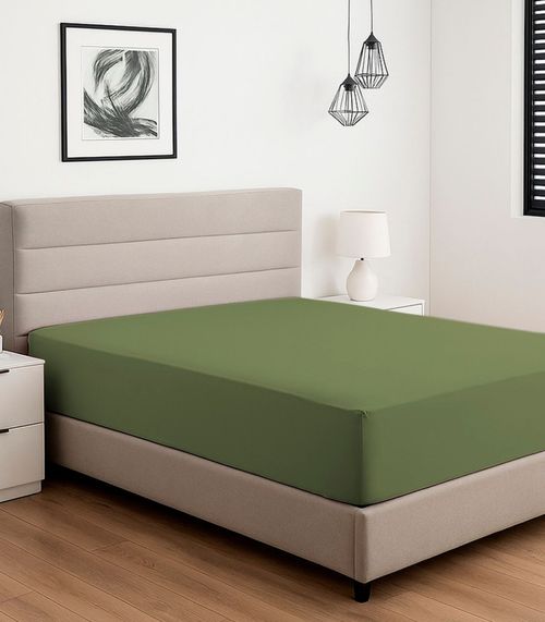Lençol Liso Casal Com Elástico Vivaldi Verde