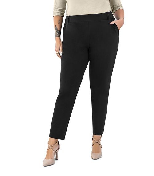 Calça Feminina Ponto Roma Plus Size Secret Glam Preto