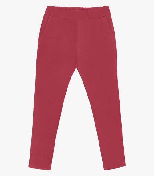Calça Feminina Ponto Roma Plus Size Secret Glam Vermelho