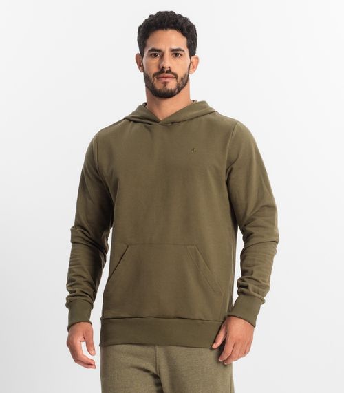 Moletom Masculino Básico com Capuz Diametro Verde