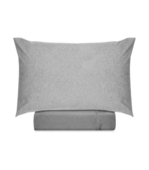 Jogo De Cama Solteiro Malha 2 Peças Fusion Vivaldi Cinza