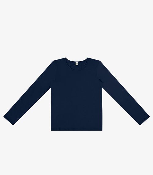Blusa Feminina Manga Longa Rovitex Azul