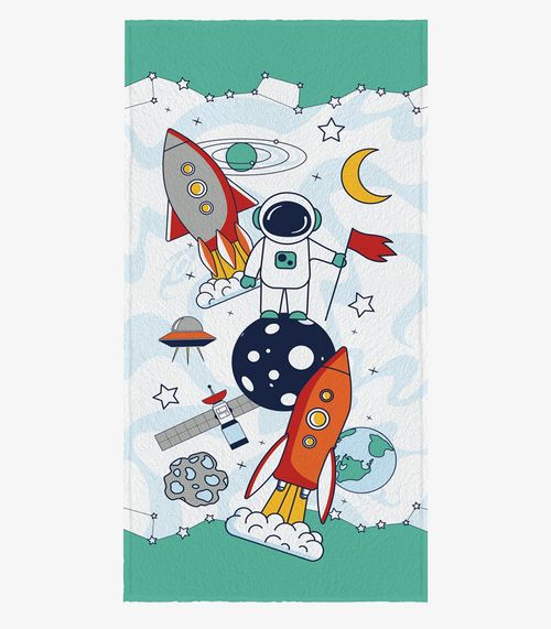 Toalha de Banho Infantil Estampada Lepper Verde