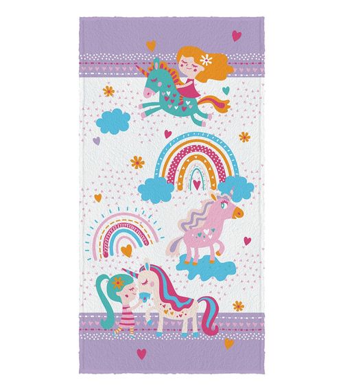 Toalha de Banho Infantil Estampada Lepper Roxo