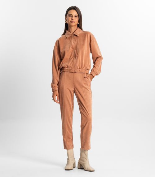 Calça Suede Feminina Rovitex Marrom