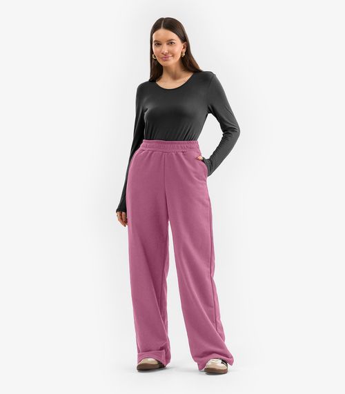 Calça Feminina em Moletom Rovitex Rosa