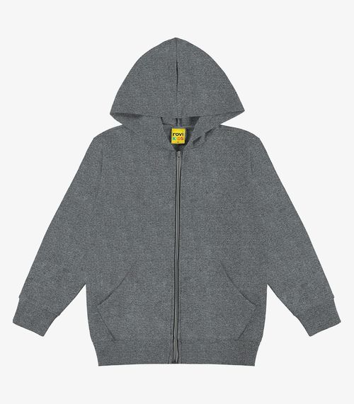 Jaqueta Infantil Moletom com Capuz Rovitex Kids Cinza
