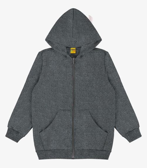 Jaqueta Infantil Moletom com Capuz Rovitex Kids Preto