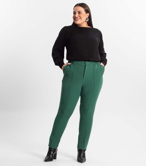 Calça Alfaiataria Plus Size Secret Glam Verde