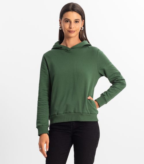 Moletom com Capuz Feminino Rovitex Verde