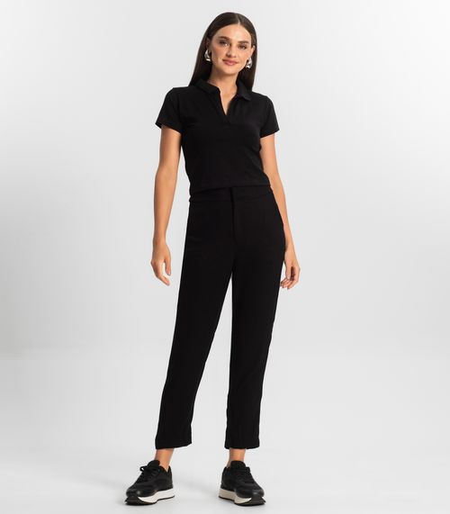 Calça Feminina em Viscose Dobby Endless Preto