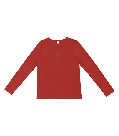 Blusa Feminina Com Botões Manga Longa Rovitex Laranja