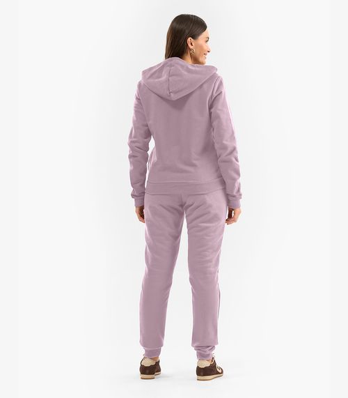 Jaqueta com Capuz em Moletom Rovitex Rosa