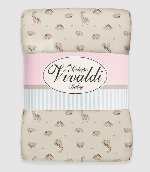 Manta Dupla Face Baby Vivaldi Bege