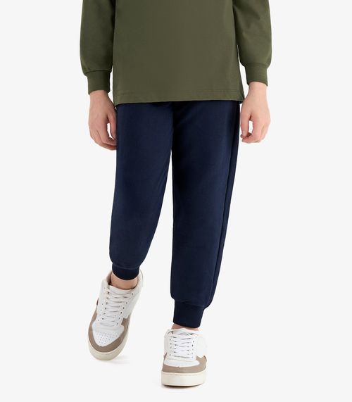 Calça Infantil Moletom Básica Rovitex Kids Azul