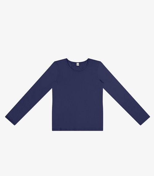 Blusa Feminina Manga Longa Rovitex Azul