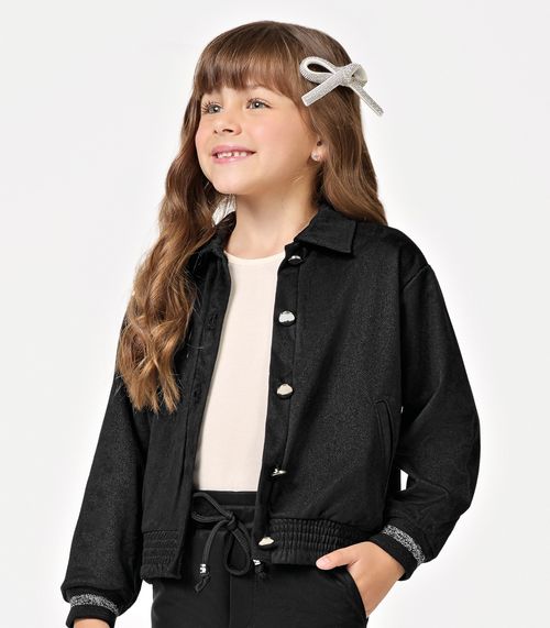Jaqueta Infantil Suede Sarjado Trick Nick Preto