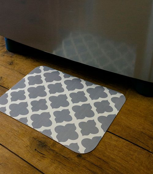 Tapete Cozinha Base Antiderrapante Tapetes Junior Cinza