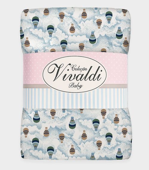 Manta Dupla Face Baby Vivaldi Azul