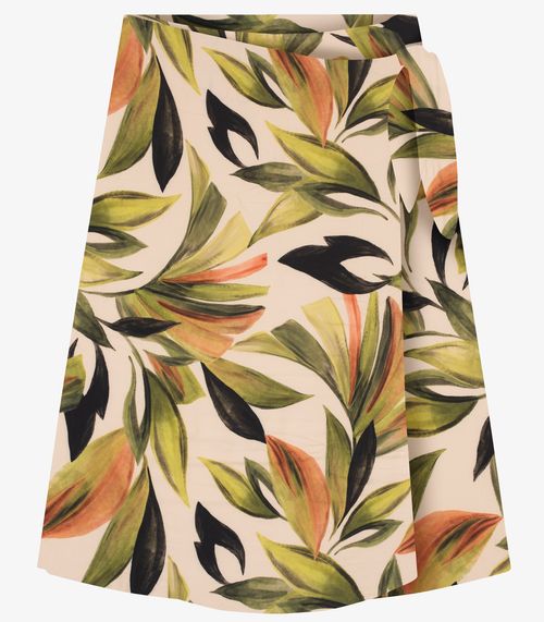 Saia Midi Plus Size em Viscose Secret Glam Verde