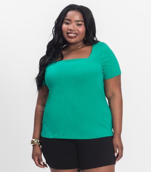 Blusa Feminina Plus Size Secret Glam Verde