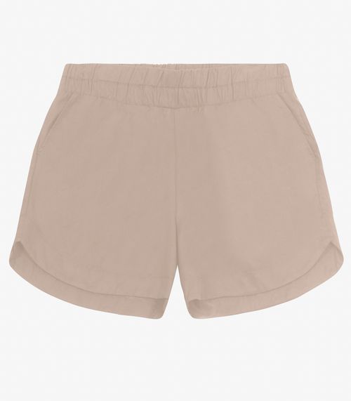 Shorts Curto Plus Size Secret Glam Bege