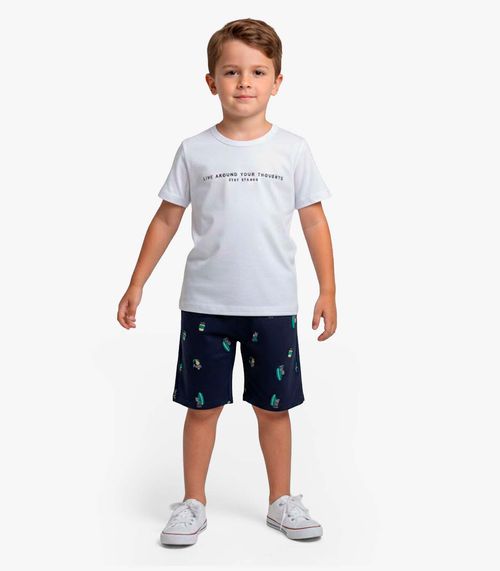 Conjunto Infantil Camiseta e Bermuda Select Azul