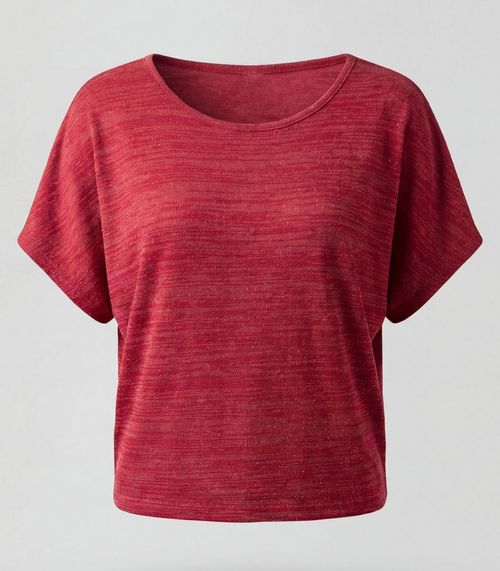 Blusa Feminina Manga Curta Infinita Cor Vermelho