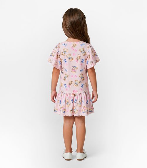 Vestido Infantil em Cotton Leve Trick Nick Rosa