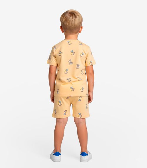 Pijama Infantil Camiseta E Bermuda Select Amarelo