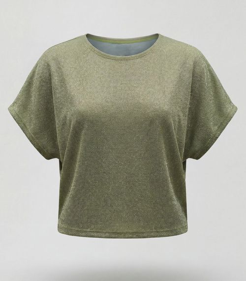 Blusa Feminina Manga Curta Infinita Cor Verde