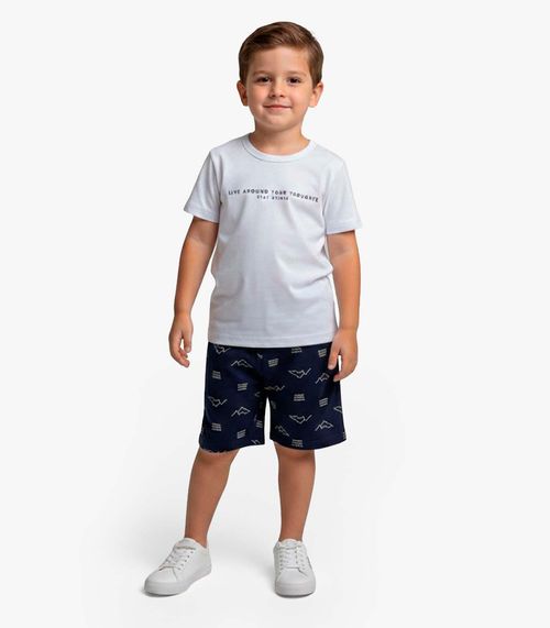 Conjunto Infantil Camiseta e Bermuda Select Azul