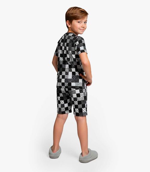 Pijama Infantil Camiseta e Bermuda Select Bege