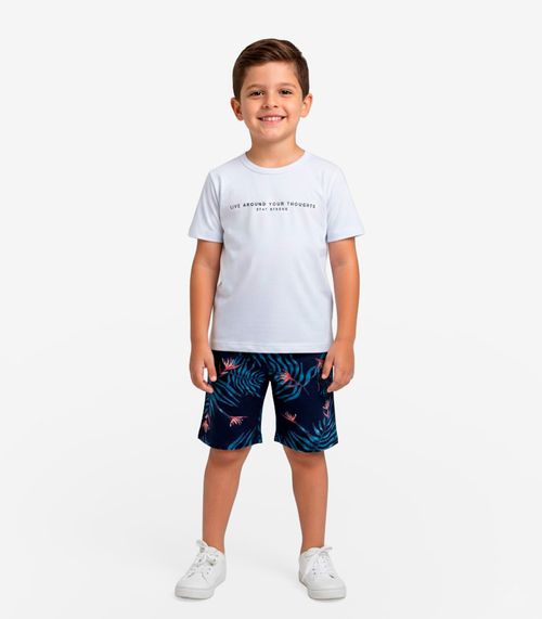 Conjunto Infantil Camiseta e Bermuda Select Azul