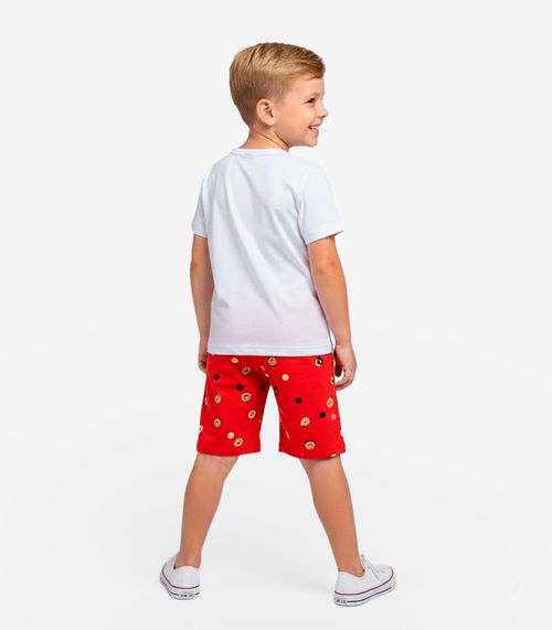 Conjunto Infantil Camiseta e Bermuda Select Vermelho