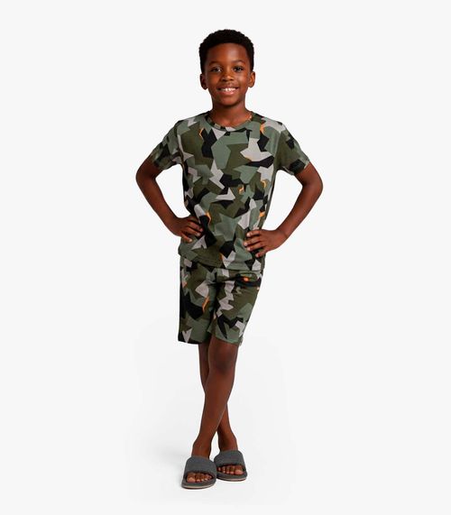 Pijama Infantil Camiseta e Bermuda Select Verde