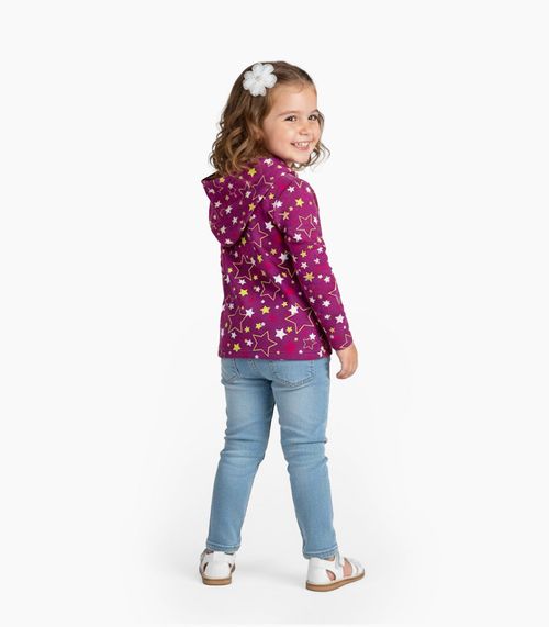 Blusão Infantil Menina Com Capuz Select Roxo