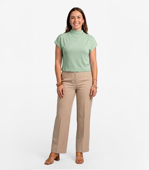 Blusa Feminina Com Gola Chaminé Select Verde