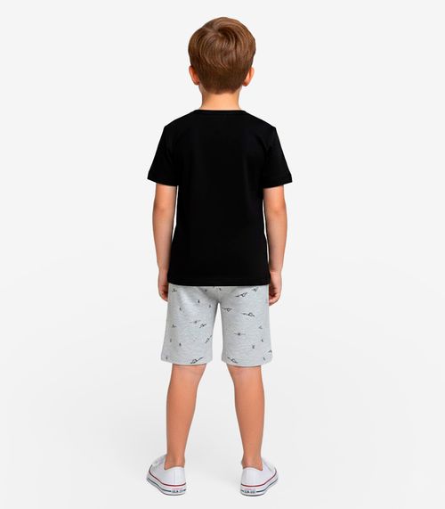 Conjunto Infantil Camiseta e Bermuda Select Cinza