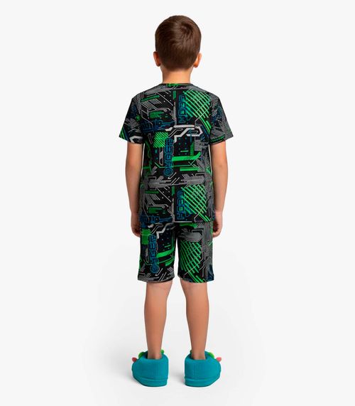 Pijama Infantil Camiseta e Bermuda Select Verde