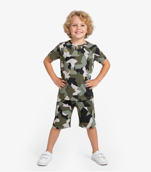 Pijama Infantil Camiseta e Bermuda Select Verde