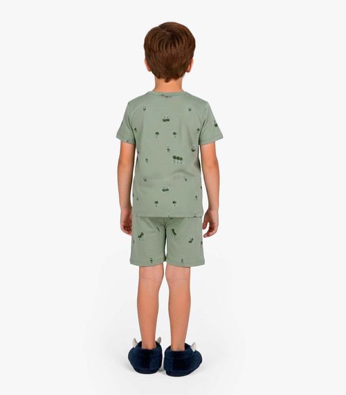Pijama Infantil Camiseta e Bermuda Select Verde