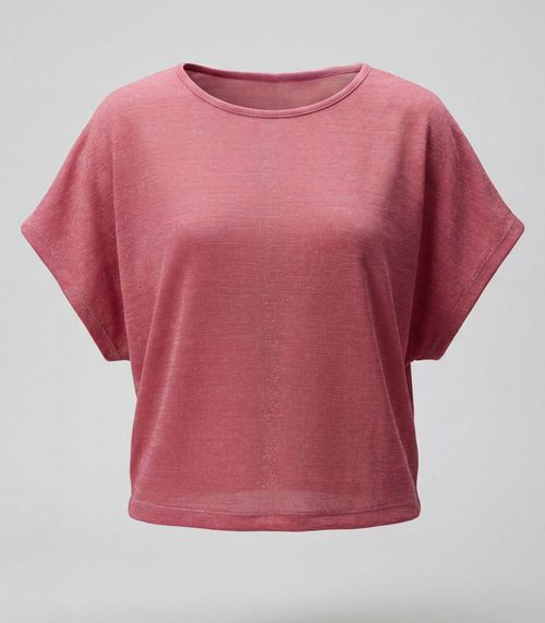 Blusa Feminina Manga Curta Infinita Cor Rosa