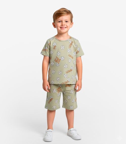 Pijama Infantil Masculino Em Cotton Select Verde