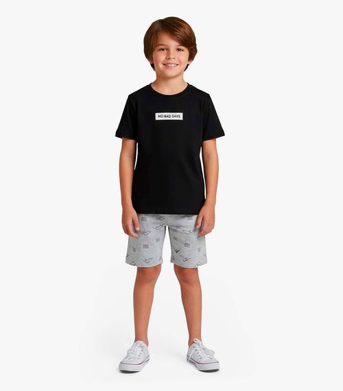 Conjunto Infantil Camiseta e Bermuda Select Cinza
