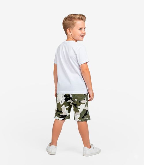 Conjunto Infantil Camiseta e Bermuda Select Bege