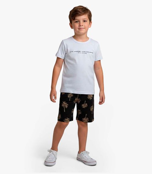Conjunto Infantil Camiseta e Bermuda Select Preto