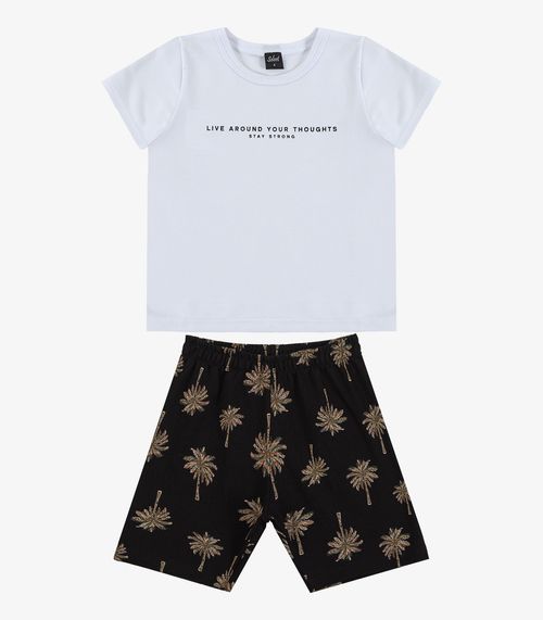 Conjunto Infantil Camiseta e Bermuda Select Preto